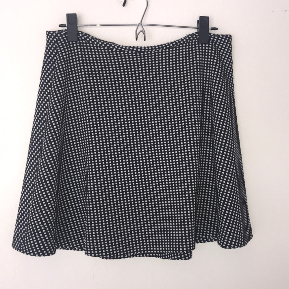 Polka dot knit skater skirt